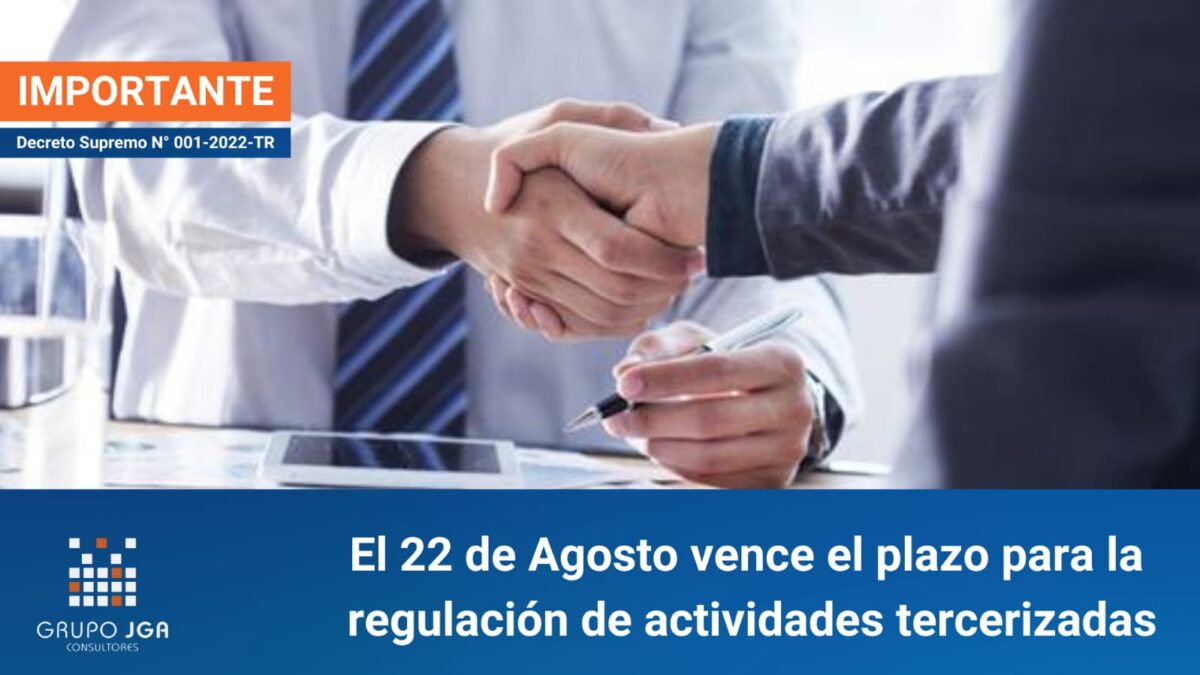 Regularización de actividades tercerizadas