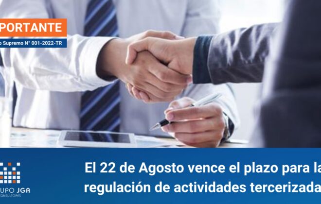 Regularización de actividades tercerizadas